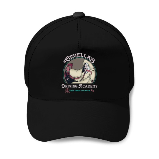 Disney Villains Cruella's Driving Academy Retro Chest Poster Baseball Caps