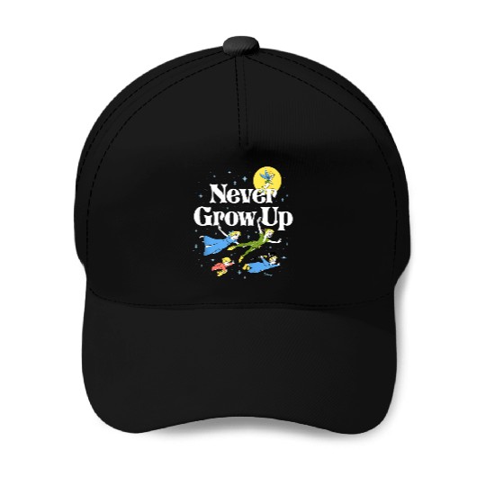 Vintage Never Grow Up Peter Pan Baseball Caps, Disney Peter Pan Baseball Caps
