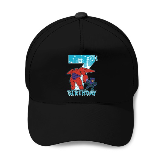 Disney Big Hero 6 Baymax Hiro 7th Birthday Graphic Baseball Caps