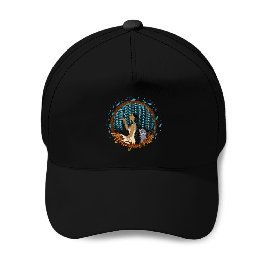 Disney Pocahontas Follow Your Path Circle Text Baseball Caps