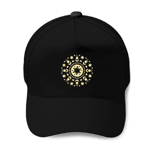 Disney Princess Rapunzel Golden Mandala Logo Baseball Caps