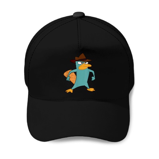 Disneyss Phineas And Ferb Perry The Platypus Bravesss Stance Baseball Caps
