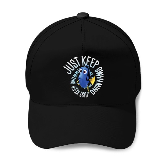 Disneyss Pixars Finding Dory Just Keep Swimming Big Chest Logo Baseball Caps