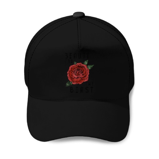Disneyss Beauty And The Beast Rose Logo Baseball Caps