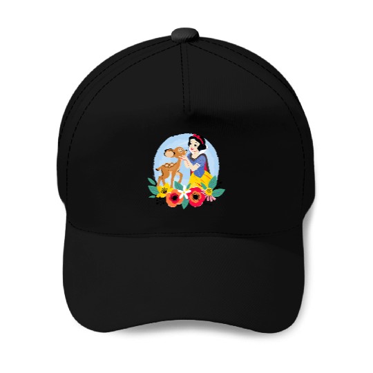 Disney Princess - Floral Snow White Deer Baseball Caps