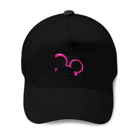 Disney Channel  Mickey Mouse Pink Retro 2000s Logo Baseball Caps