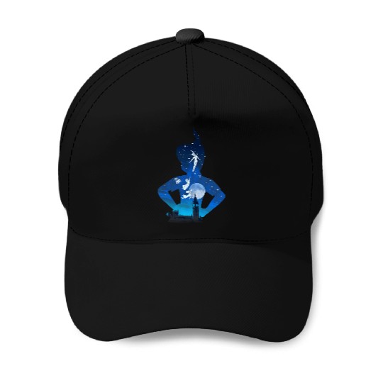 Disney Peter Pan Midnight London Flight Silhouette Fill Baseball Caps