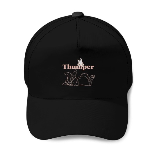 Disney Bambi Thumper Peach Outline Baseball Caps
