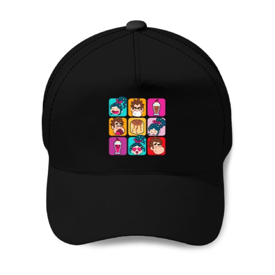 Disney Wreck-It Ralph Vanellope Ralph & Desserts Panels Baseball Caps