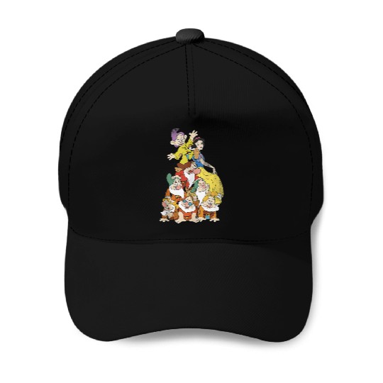 Disneyss Snow White And The Seven Dwarfs Group Stack Baseball Caps