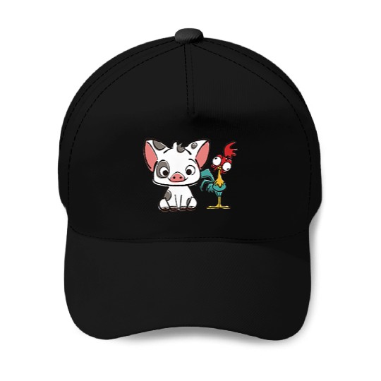 Disneyss Moana Pui Hei Hei Left Chest Graphic Baseball Caps