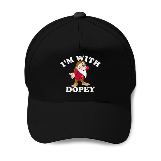 Disneyss Snow White The Seven Dwarfs Grumpy I'm With Dopey Baseball Caps