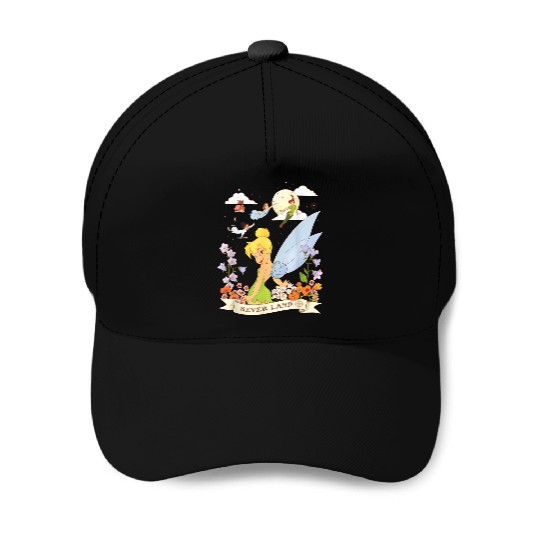 Disneyss Peter Pan Tinker Bell Never Land Flowers And Flight Baseball Caps