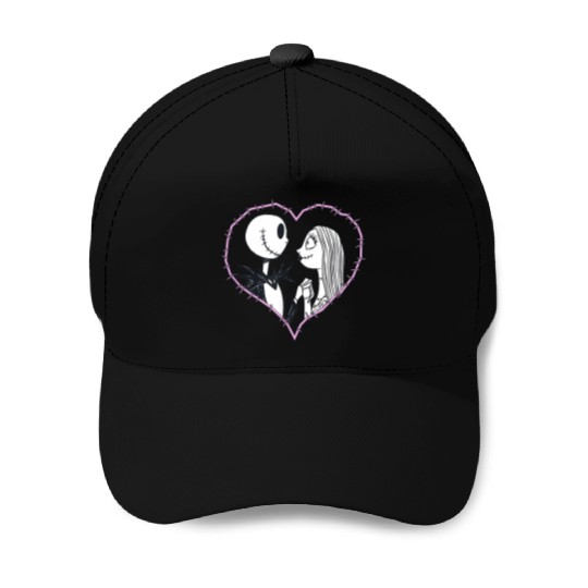 Disneyss The Nightmare Before Christmas Jack Sally Heart Baseball Caps
