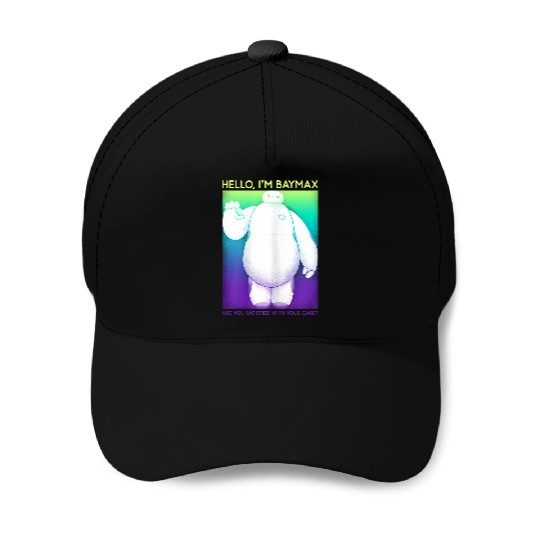 Disneyss Big Hero 6 Baymax Hello Wave Colorful Graphic Baseball Caps
