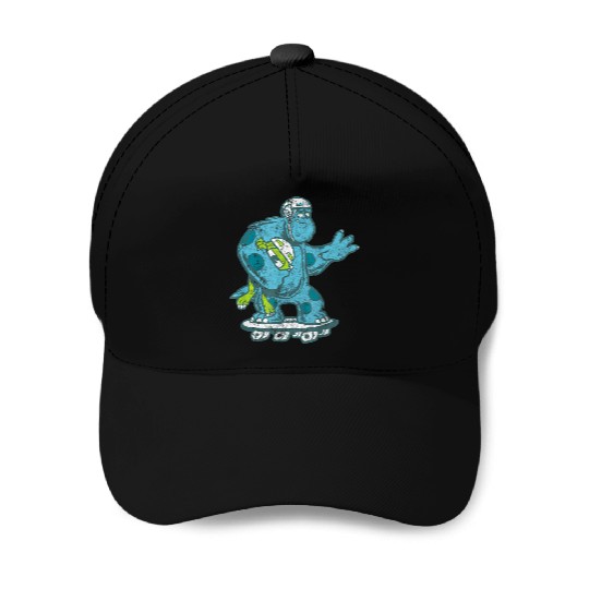 Disneyss Pixars Monsters Inc Mike Sulley Vintages Skateboard Baseball Caps