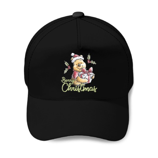 Disneyss Winnie The Pooh Berry Christmas Baseball Caps