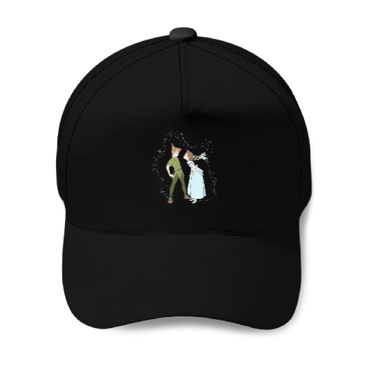 Disney Peter Pan Wendy Kissing Peter Pan Baseball Caps