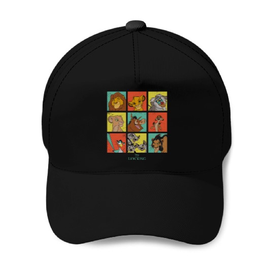 Disneyss The Lion King Characters 90s Grid Baseball Caps