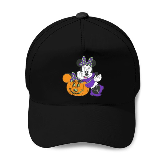 Disneyss Minnie Mouse Pumpkin Halloween Baseball Caps