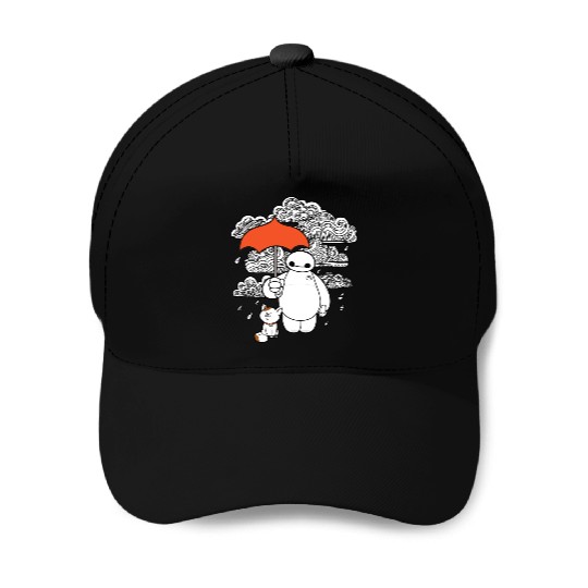 Disney Big Hero 6 Baymax Patterned Rain Clouds Portrait Baseball Caps