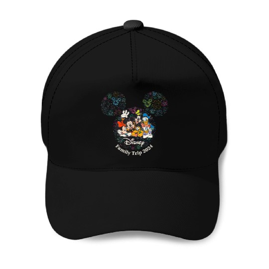 Disney Mickey Friends Fireworks Vacation Family Baseball Caps