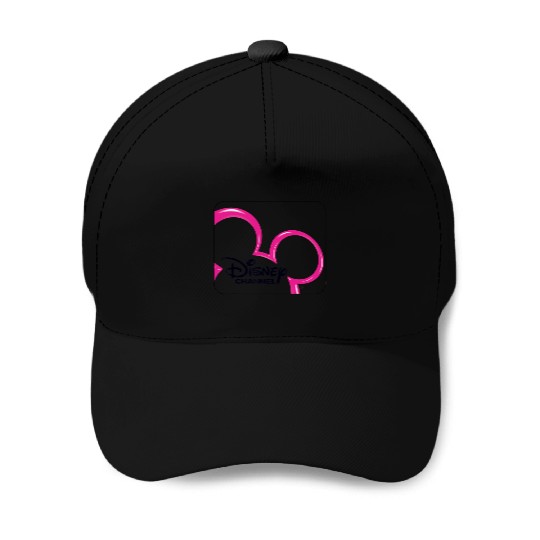 Disney Channel  Mickey Mouse Pink Retro 2000s Logo Baseball Caps