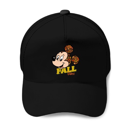 Disney Mickey Mouse Fall Vibes Autumn Leaves Baseball Caps