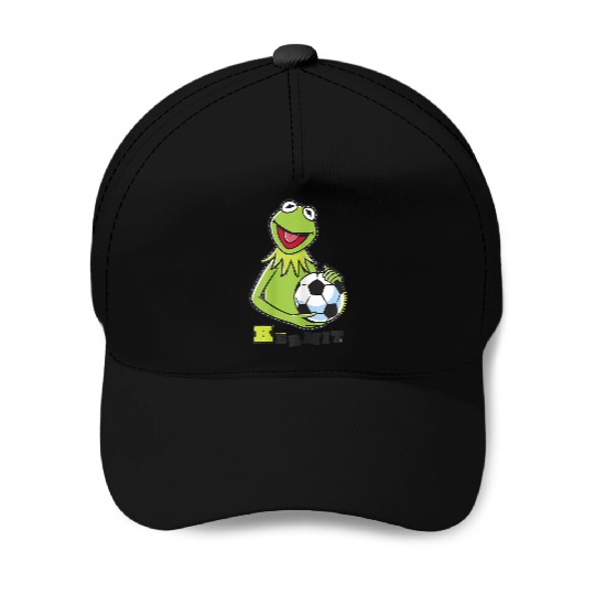 Disneyss The Muppets Kermit Soccer Ball Vintages Stencil Logo Baseball Caps