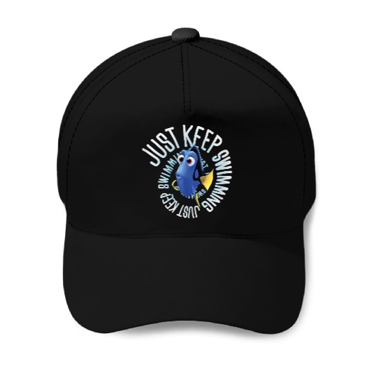 Disneyss Pixars Finding Dory Just Keep Swimming Big Chest Logo Baseball Caps