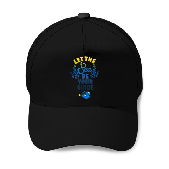 Disneyss Pixars Finding Dory Let The Sea Be Your Guide Logo Baseball Caps