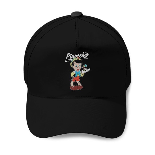 Disneyss Pinocchio And Jiminy Cricket Baseball Caps
