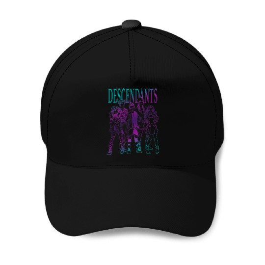 Disney Descendants Group Gradient Outline Poster Baseball Caps