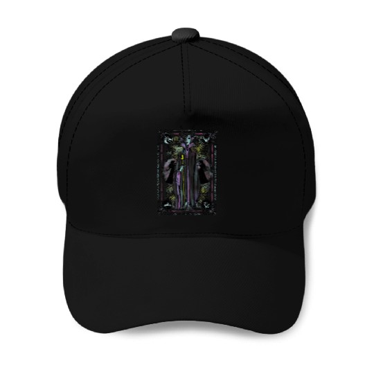 Disney Sleeping Beauty Maleficent Floral Tarot C Baseball Caps