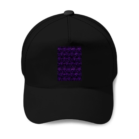 Disney Haunted Mansion purple glitter pattern Graphic Baseball Caps
