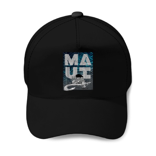 Disney Moana Maui Tattoo Style Letter Stack Port Baseball Caps