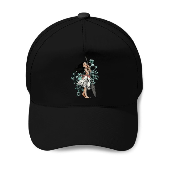Disney Moana Tropical Floral Print Graphic Hoodie Baseball Caps