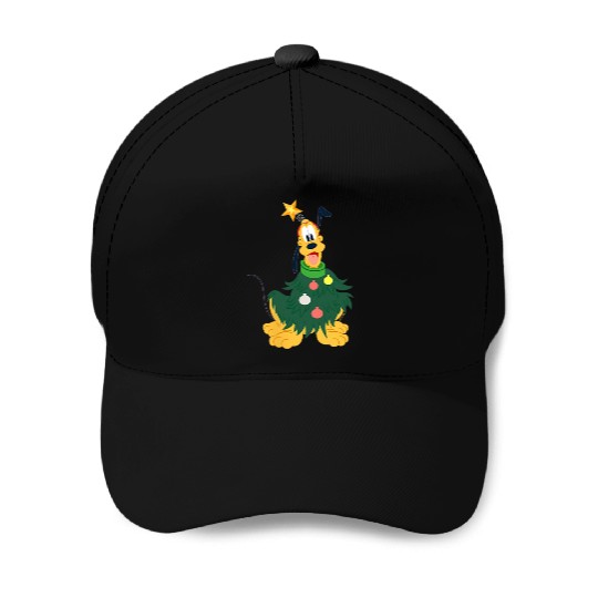 Disney Pluto Holiday Christmas Tree Costume Corner Art Baseball Caps