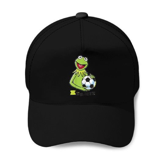 Disneyss The Muppets Kermit Soccer Ball Vintages Stencil Logo Baseball Caps