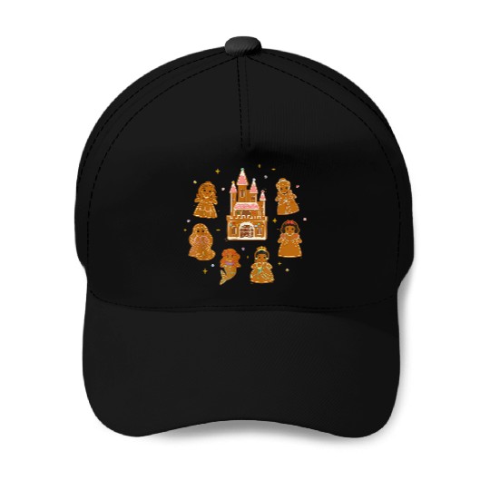 Disney Princess Holiday Christmas Gingerbread Cookie Castle Baseball Caps