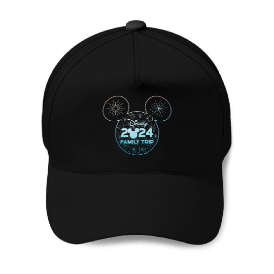 Disney Mickey Mouse Icon Fireworks Vacation Family Trip 2024 Baseball Caps