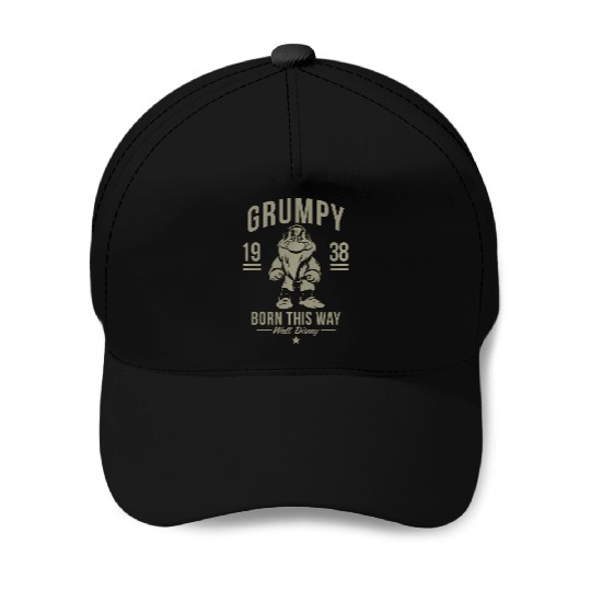 Disney Snow White Grumpy Born This Way 1938 Baseball Caps