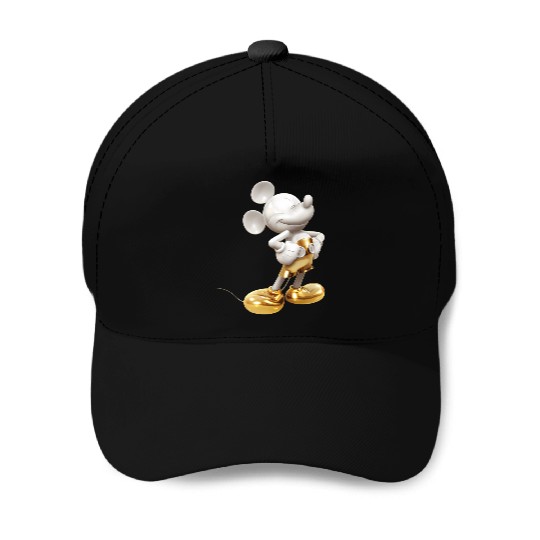 Disney Gold Mickey Mouse Pose Baseball Caps