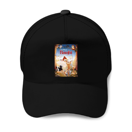 Disney Bambi Friendships Poster Baseball Caps