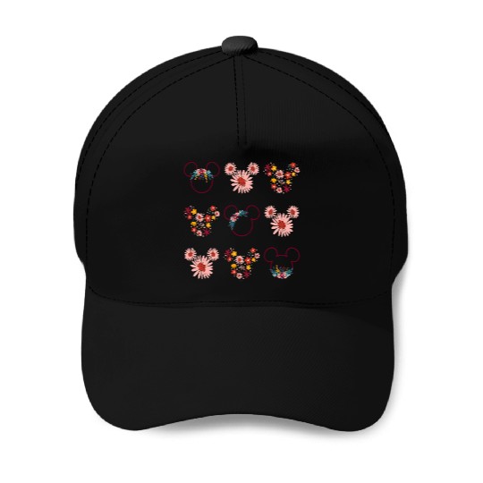 Disney Mickey Mouse Flowers and Daisy Print Baseball Caps