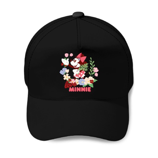 Disney Love Minnie Mouse Botanical Garden Flowers Spring Baseball Caps