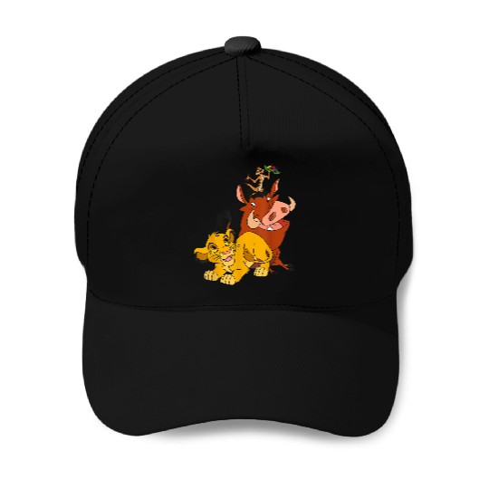 Disneyss The Lion King Young Simba Timon And Pumbaa Baseball Caps