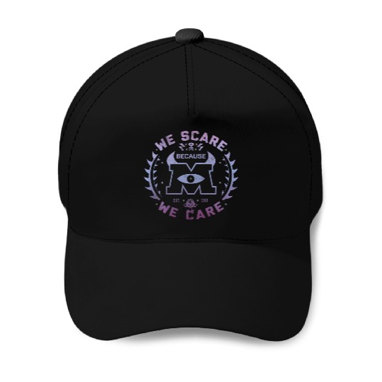 Disney Pixar Monsters Inc. We Scare Because We Care Logo Baseball Caps