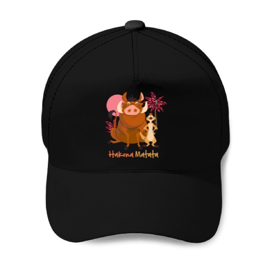 Disneyss The Lion King Timon Pumbaa Hakuna Matata Faces Front Baseball Caps