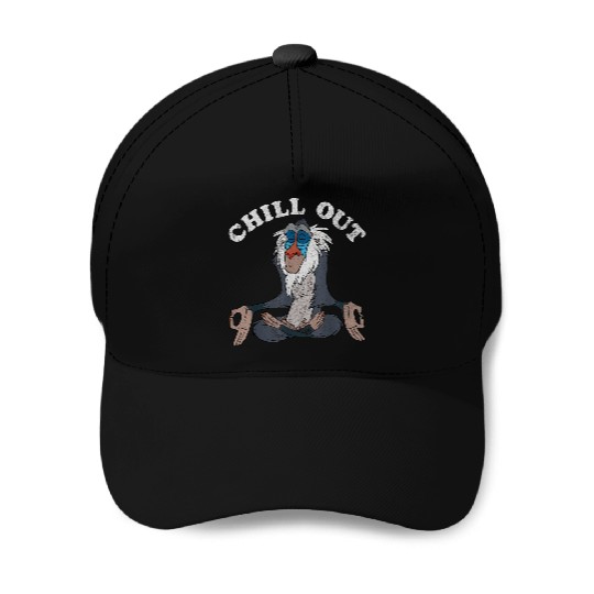 Disneys Lion King Rafiki Chill Out Meditation Baseball Caps